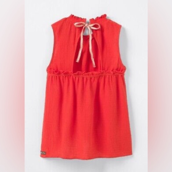 MATILDA JANE Enchanted Garden Solid Red/Orange Maui Tank Top, Size XXL, GUC. - Picture 11 of 12
